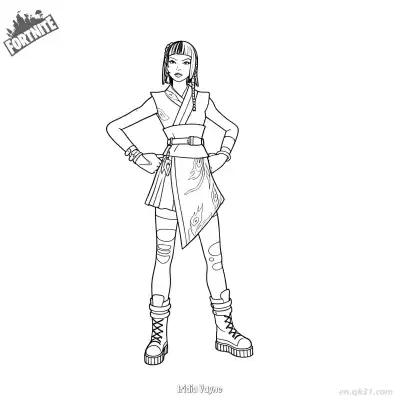 Free printable Iridia Vayne 02 Coloring Page - Free PDF Printable Fortnite Coloring Sheets coloring page